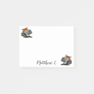 Notas Post-it® Nombre de camión de monstruo negro de Naranja lind