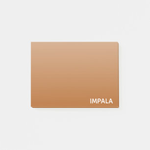 Notas Post-it® nombre de color marrón impala