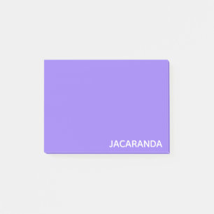 Notas Post-it® Nombre de color púrpura de Jacaranda