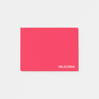 Notas Post-it® Nombre de color rojo de Heliconia