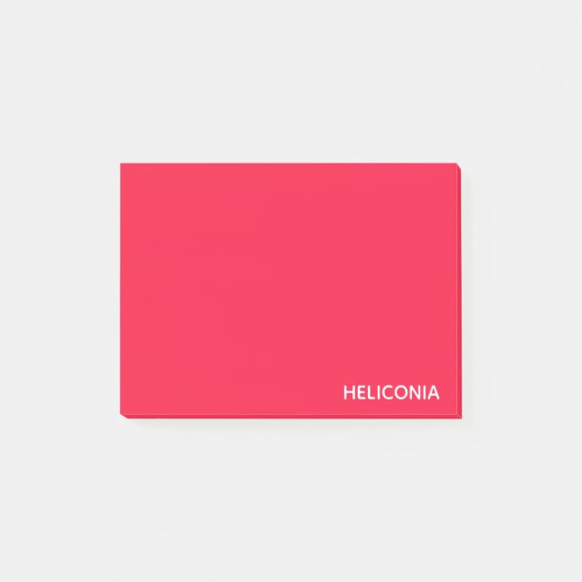 Notas Post-it® Nombre de color rojo de Heliconia (Anverso)
