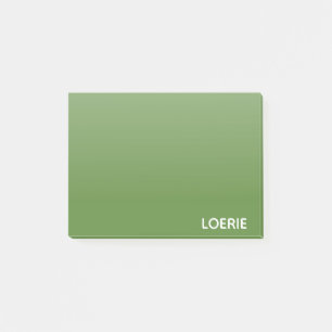 Notas Post-it® Nombre de color verde de Loerie