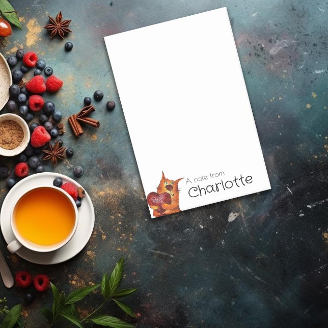 Notas Post-it® Nombre de corazón de gato de dibujos animados nara (Subido por el creador)