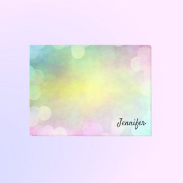Notas Post-it® Nombre de DIY amarillo rosa pastel personalizado