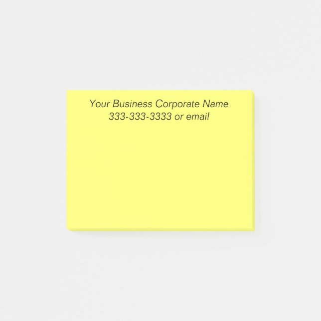 Notas Post-it® Nombre de empresa de negocios modificado para (Anverso)