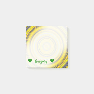 Notas Post-it® Nombre de encargo + Modelo jerarquizado amarillo y