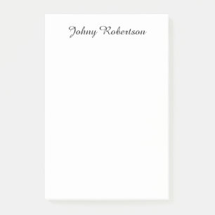 Notas Post-it® Nombre de escritura a mano elegante profesional mo