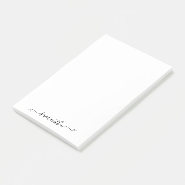 Notas Post-it® Nombre de firma con lazo lindo (En perspectiva)