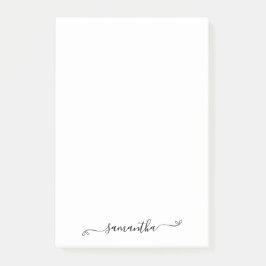 Notas Post-it® Nombre de firma con lazo lindo