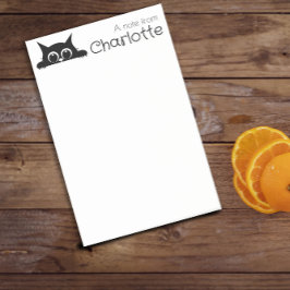 Notas Post-it® Nombre de gato de personalizado negro lindo