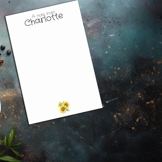 Notas Post-it® Nombre de girasol amarillo acuático (Subido por el creador)