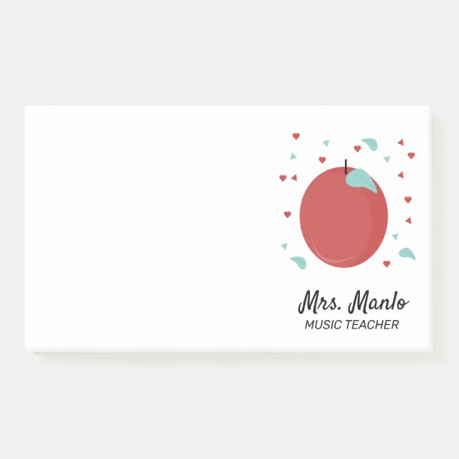 Notas Post-it® Nombre de guion de Apple Teacher (Anverso)