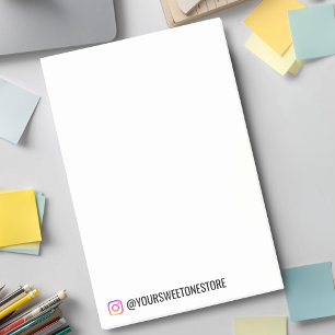 Notas Post-it® Nombre de identificador de Instagram Icono de rede