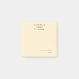 Notas Post-it® Nombre de Iglesia Personalizado He superado el Mun