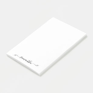 Notas Post-it® Nombre de la firma de la curva