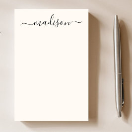 Notas Post-it® Nombre de la Moda de la tipografía negra Minimalis