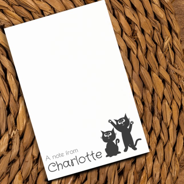 Notas Post-it® Nombre de los gatos personalizados negros (Subido por el creador)