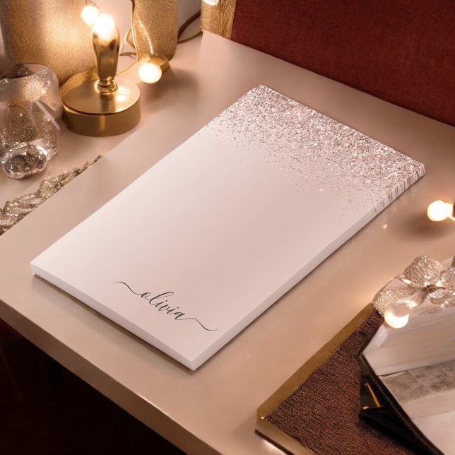 Notas Post-it® Nombre de monograma Metalizado cepillado de oro ro (Subido por el creador)