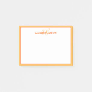 Notas Post-it® Nombre de monograma personalizado iniciales simple