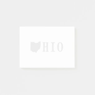 Notas Post-it® Nombre de Ohio con la letra formada estado