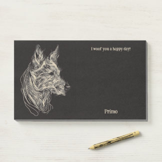 Notas Post-it® Nombre de perro de arte abstracto de Kelpie austra