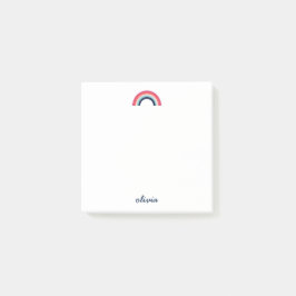 Notas Post-it® Nombre de script arcoiris personalizado