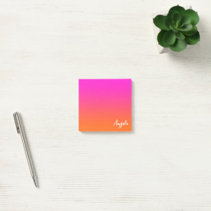 Notas Post-it® Nombre de secuencia de magenta caliente rosa naran