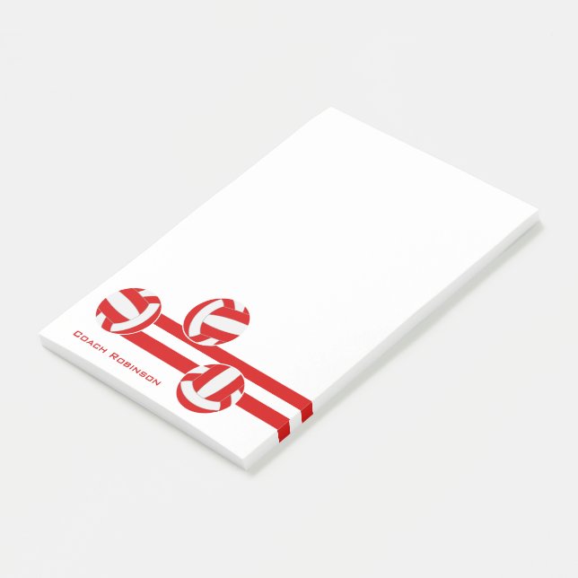 Notas Post-it® nombre del entrenador del personalizado de voleibo (En perspectiva)