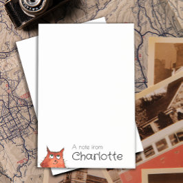 Notas Post-it® Nombre del gato del personalizado del naranja cutá