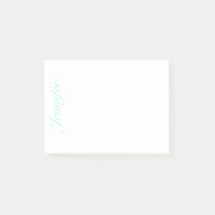 Notas Post-it® Nombre del guión del personalizar, sin líneas, Ver