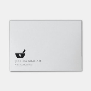 Notas Post-it® Nombre del personalizado del símbolo del mortero y