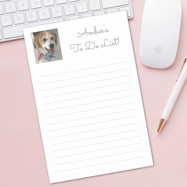 Notas Post-it® Nombre del personalizar, foto y mensaje, líneas go (Subido por el creador)