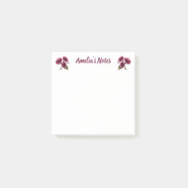 Notas Post-it® Nombre floral de gloria de la mañana delicada