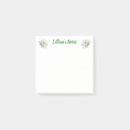 Notas Post-it® Nombre floral de Lirio de Agua Delicada