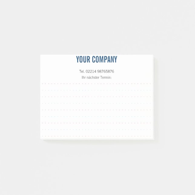 Notas Post-it® Nombre genial blue notes shadow (Anverso)