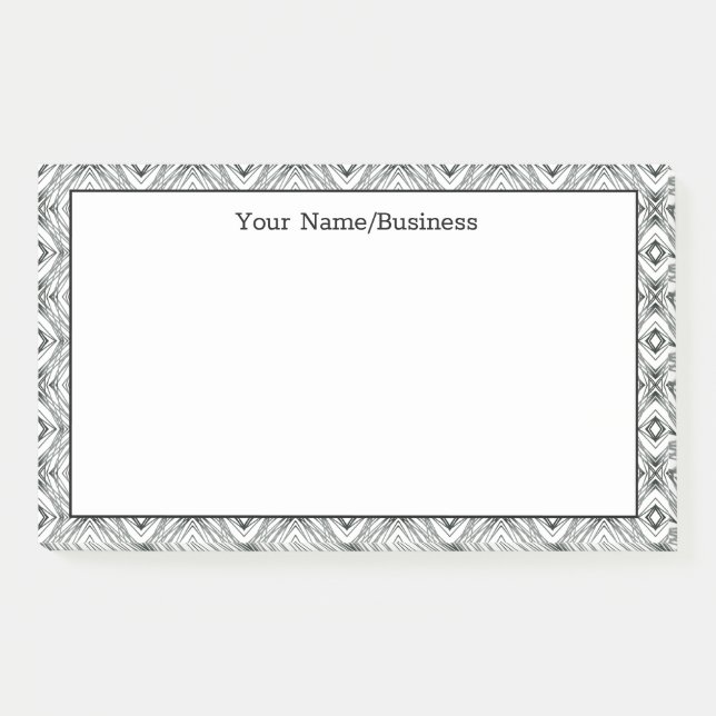 Notas Post-it® Nombre geométrico personalizado moderno (Anverso)