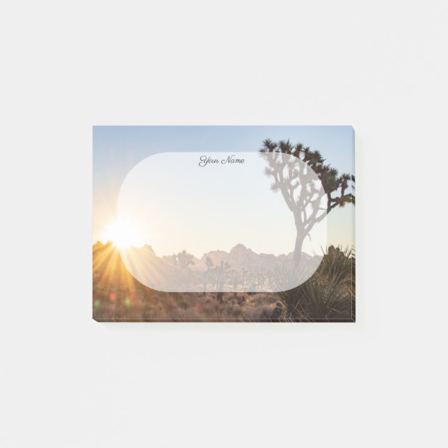 Notas Post-it® Nombre Joshua Tree Nature Paisaje Natural Sunrise  (Anverso)