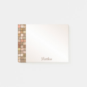 Notas Post-it® Nombre - modelo decorativo abigarrado de la teja