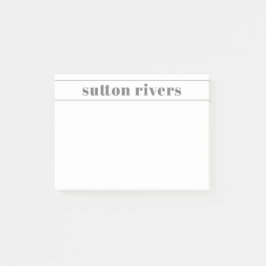 Notas Post-it® Nombre moderno gris