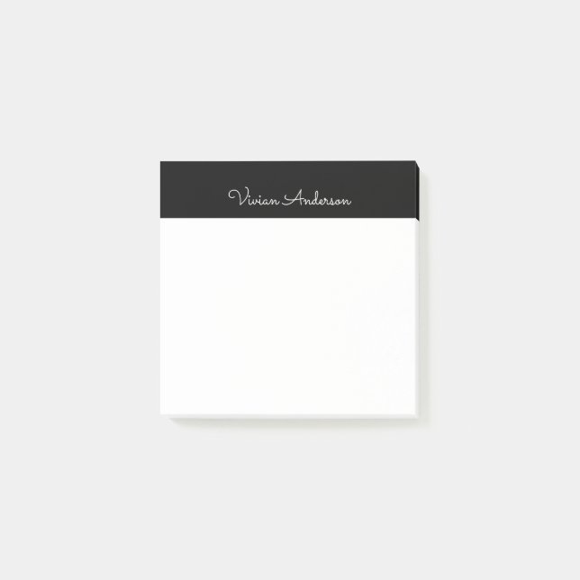 Notas Post-it® Nombre moderno Minimalista moderno de escritura ne (Anverso)
