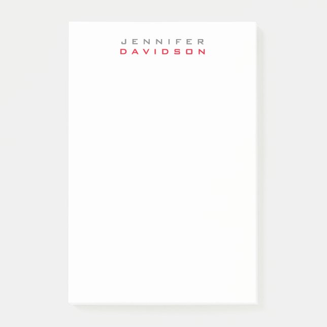 Notas Post-it® Nombre moderno profesional y elegante (Anverso)