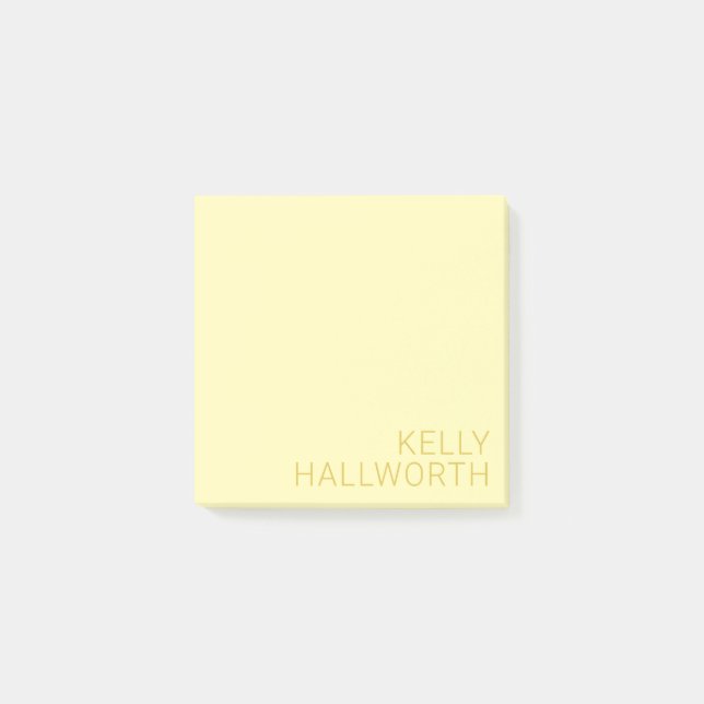 Notas Post-it® Nombre moderno (u otro texto) Amarillo (Anverso)