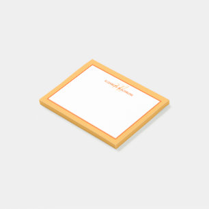 Notas Post-it® Nombre Monogramado Personalizado Minimalista Naran