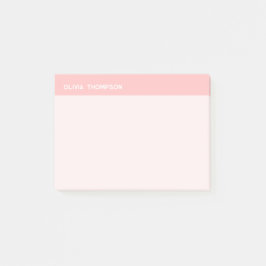 Notas Post-it® Nombre pegajoso rosado