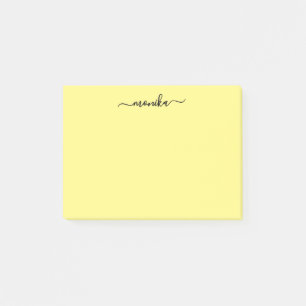 Notas Post-it® Nombre personalizado amarillo lindo