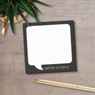Notas Post-it® Nombre personalizado burbuja de la charla - PUEDE