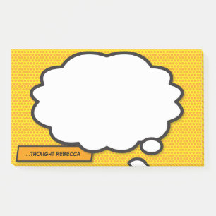 Notas Post-it® Nombre personalizado Burbuja de pensamiento Divers