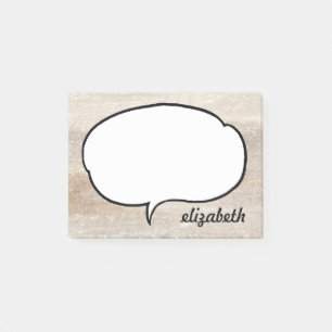 Notas Post-it® Nombre personalizado de burbuja de llamadas