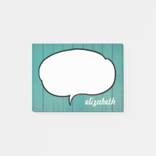 Notas Post-it® Nombre personalizado de burbuja de llamadas