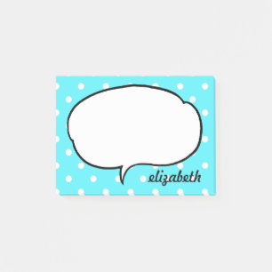 Notas Post-it® Nombre personalizado de burbuja de llamadas